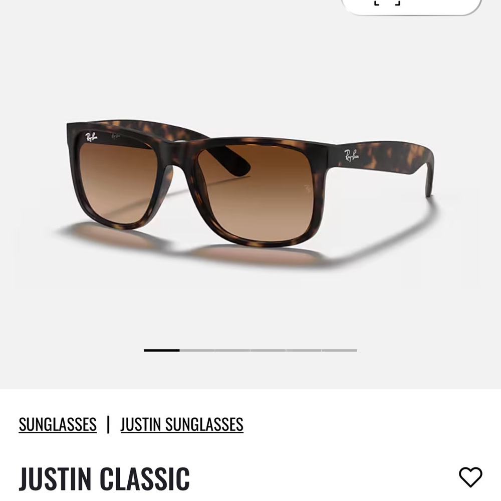 NEW WITH BOX Rayban sunglasses Justin